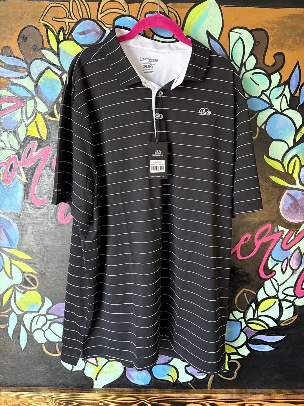 Good Good Fade Golf Polo, Black, 2XL XXL